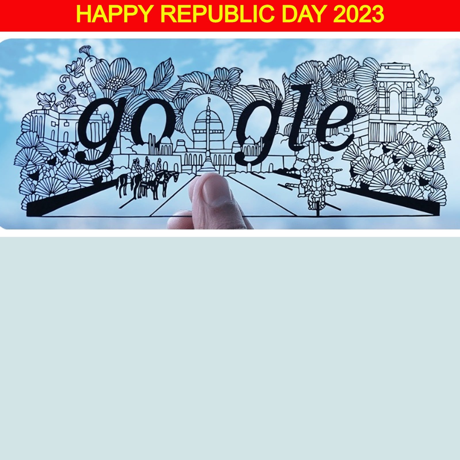 Republic Day 2023: Google Doodle uses hand-cut paper to feature