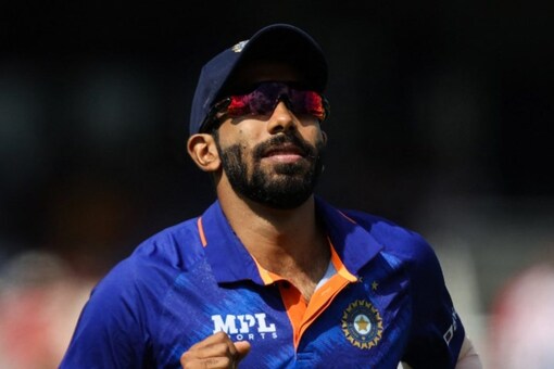 jasprit bumrah running during a cricket match