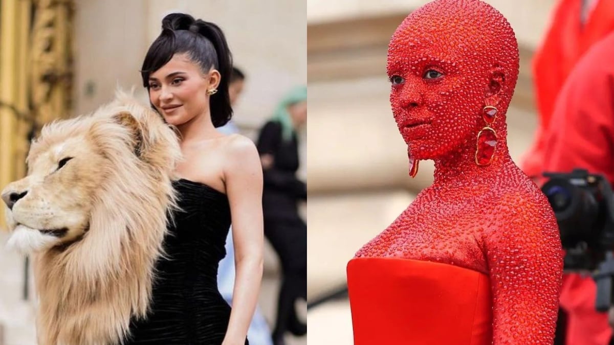 Kylie Jenner Stuns In Lion-Head Dress; Doja Cat’s Red Look Attracts Attention At Paris Couture Week