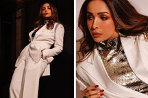 Malaika Arora Looks Fabulous In White Pantsuit With Sequin Turtleneck Top, See The Diva's Hottest Looks In Pantsuits
