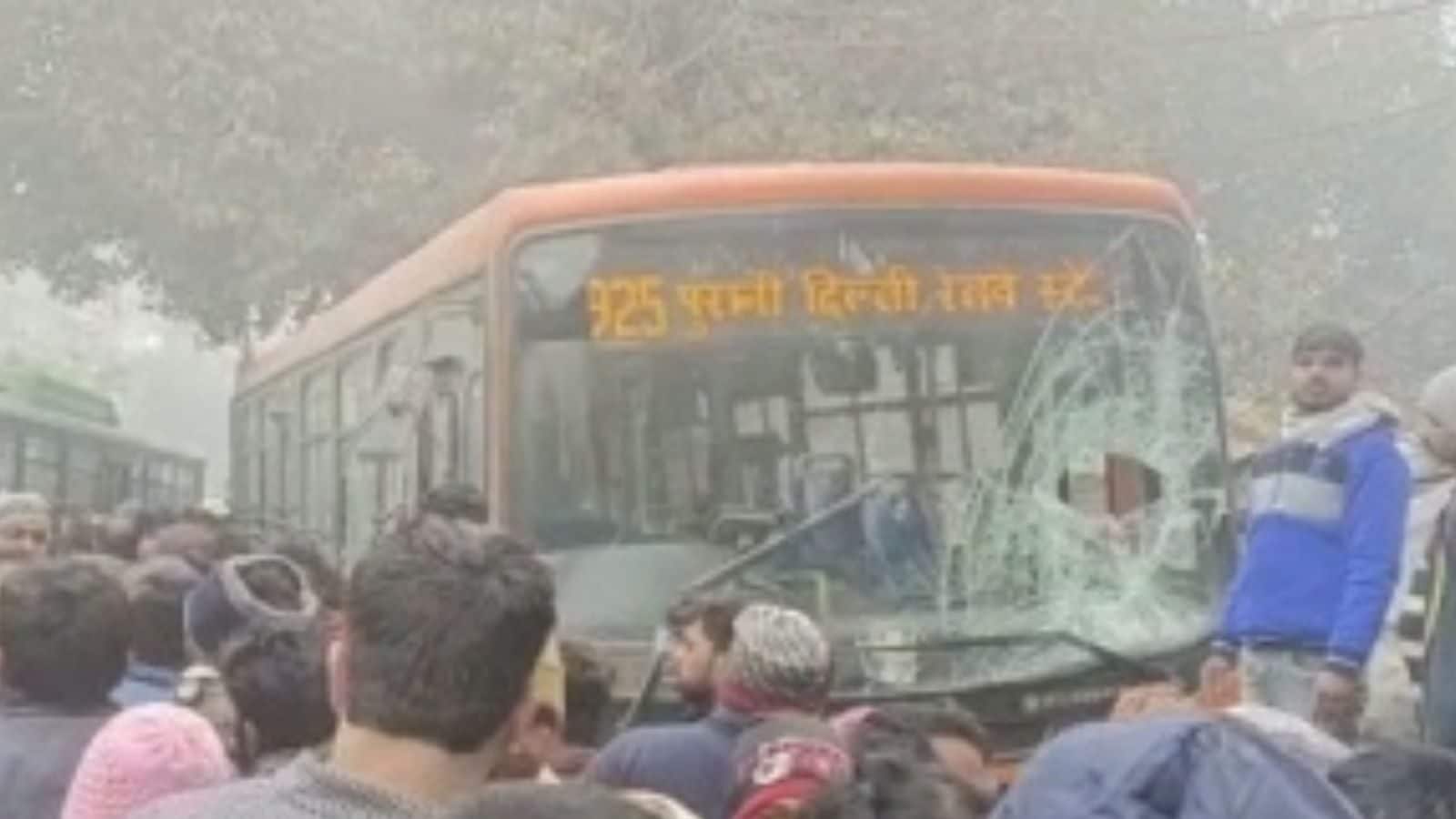 Three Injured as Driver Loses Control of Bus in Delhi | India News - News18