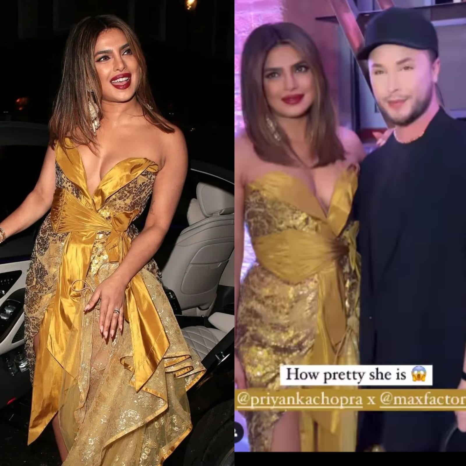 1600px x 1600px - Priyanka Chopra Turns Heads in Golden Plunging Dress At An Event In London,  Fans Call Her 'Goddess' - News18