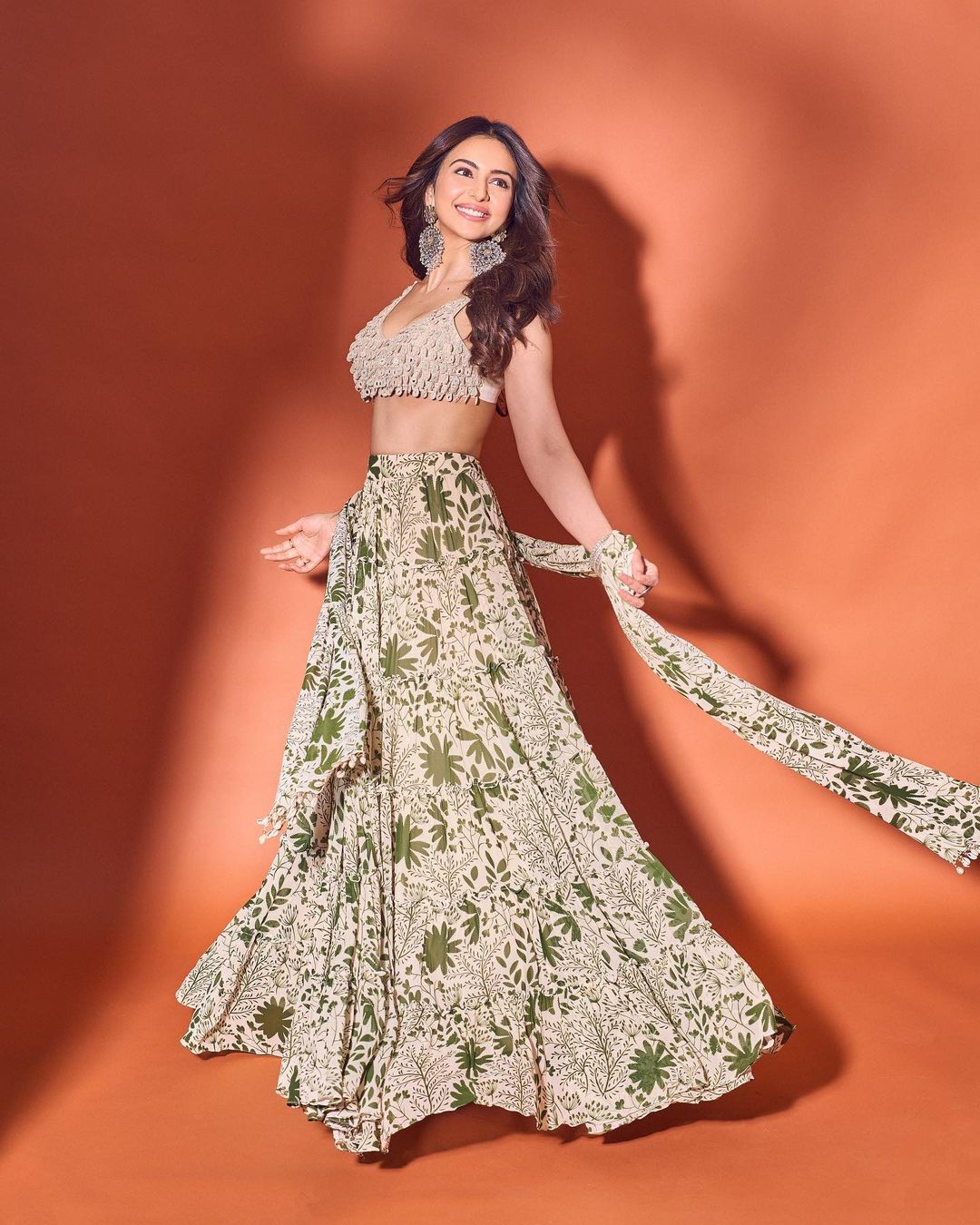 rakul preet green dress halter linen dress in olive green – Conscious the label main image 0