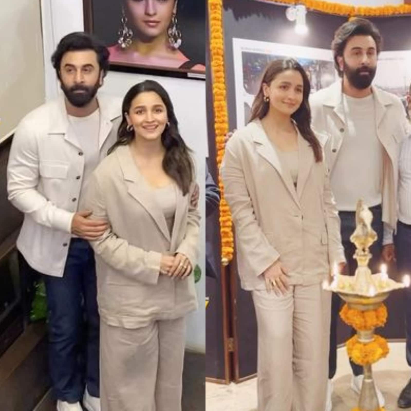 Alia Bhatt and Ranbir Kapoor set couple goals as they twin in royal blue  outfits