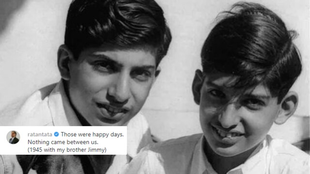 Ratan Tata's 'Happy Days' Throwback Pic With Brother Jimmy from 1945 is ...