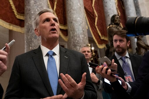 House Speaker Kevin McCarthy (R-CA) speaks to reporters as he walks from the House floor to his office at the US Capitol in Washington, DC, US (Image: Reuters)