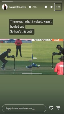 Hardik Pandya's wife Natasa Stankovic slams third umpire call Hardik Pandya's wife Natasa Stankovic slams third umpire call