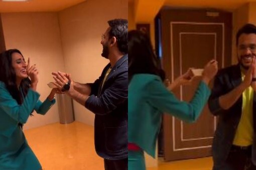 Shark Aman Gupta Runs Away From Vineeta Singh After Investing In Salad Company; Watch Funny Video Shark Aman Gupta Runs Away From Vineeta Singh After Investing In Salad Company; Watch Funny Video