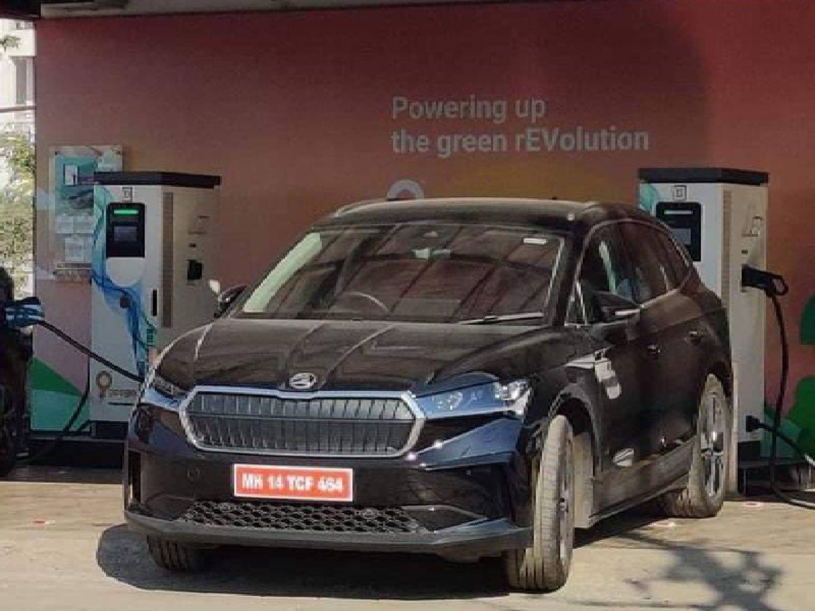 All-Electric Skoda Enyaq iV Spotted Testing in India Ahead of