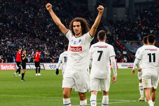 Marseille's Matteo Guendouzi vs Rennes (Twitter)