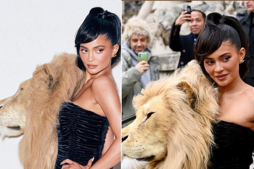 Kylie Jenner receives flak for wearing lion's head as a fashion piece during Paris Couture Week (Photo Credits: Twitter)