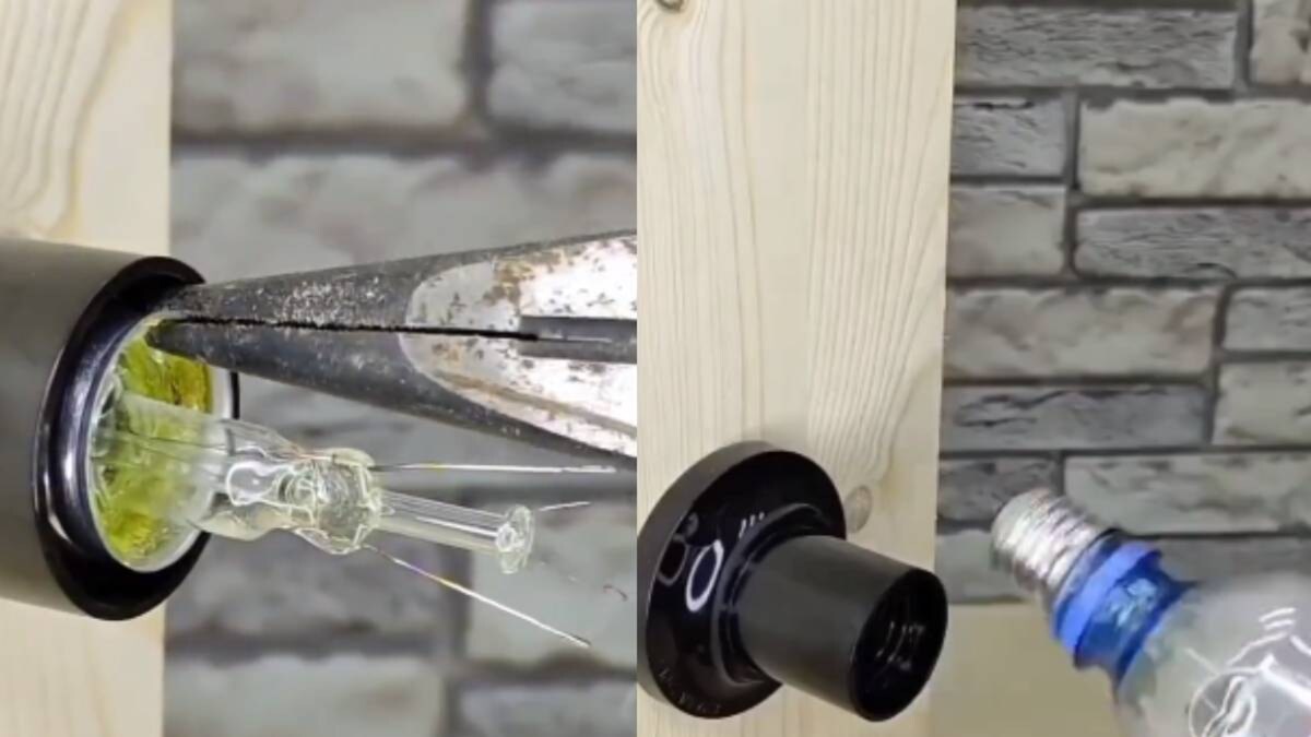 Watch: How To Pull a Broken Bulb Out Of Socket Using Plastic Bottle