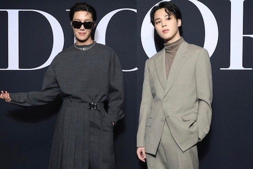 BTS' Jimin, J-Hope Twin In Grey Dior Outfits At Paris Fashion Week; Pics