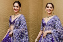Manushi Chhillar Looks Absolutely Ethereal In A Silver And Royal Blue Lehenga