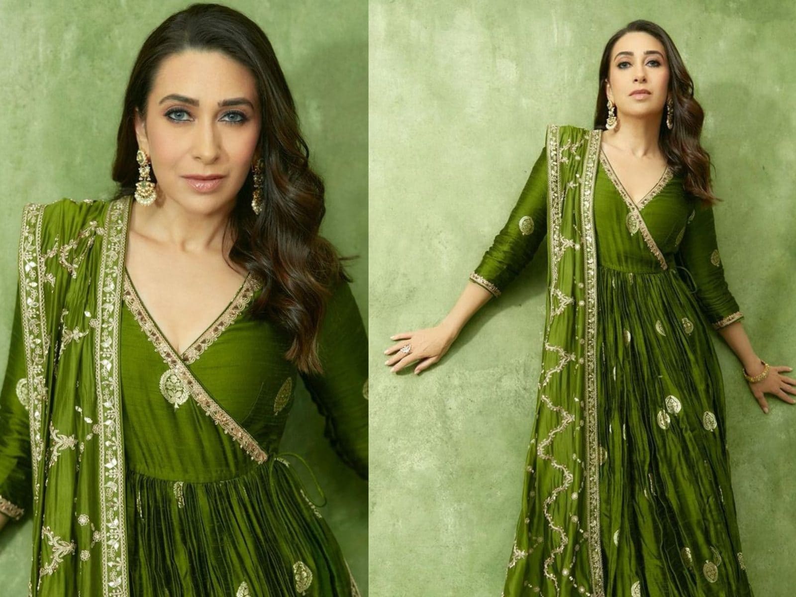 Xxx Hd Karisma Kapoor - Karisma Kapoor Emanates Elegance, Proving That She Is a Timeless Beauty in  a Stunning Green Anarkali - News18