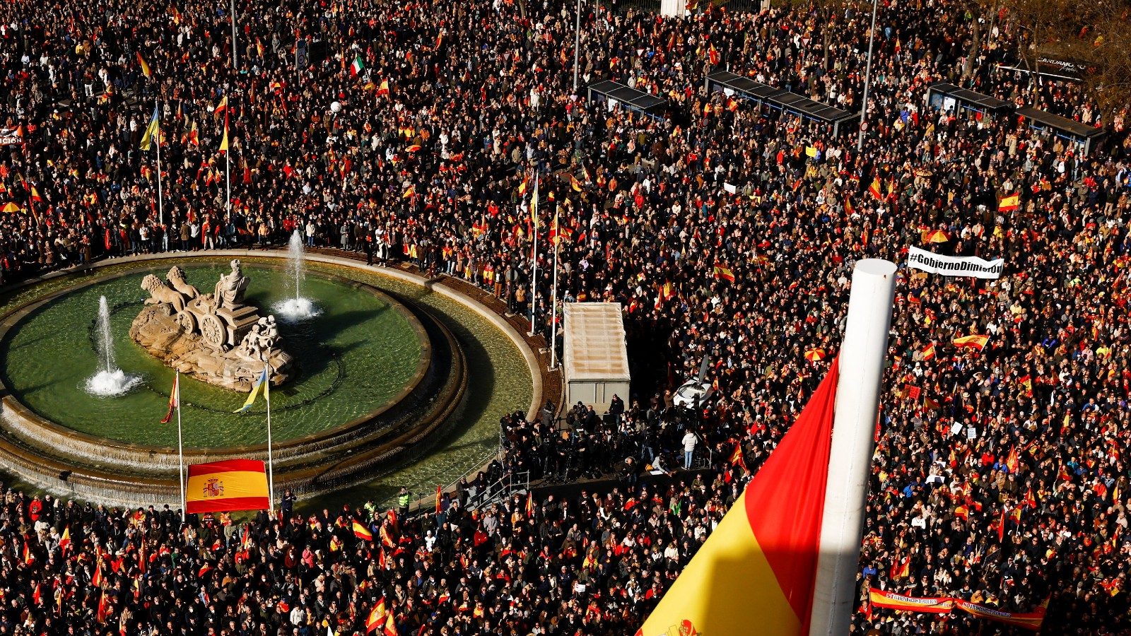 Thousands Join Rightist Rally Against Spanish Government