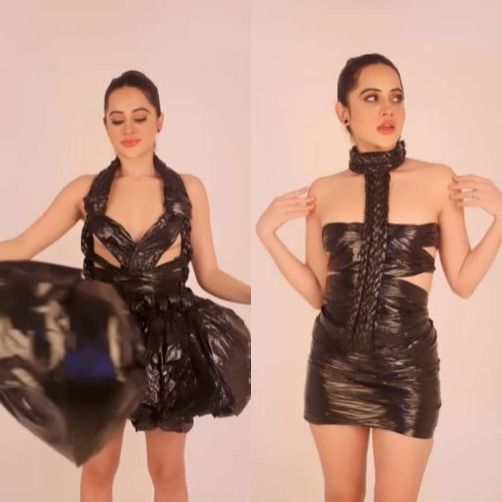 Uorfi Javed Could Literally Wear This DIY Garbage Bag Dress On A