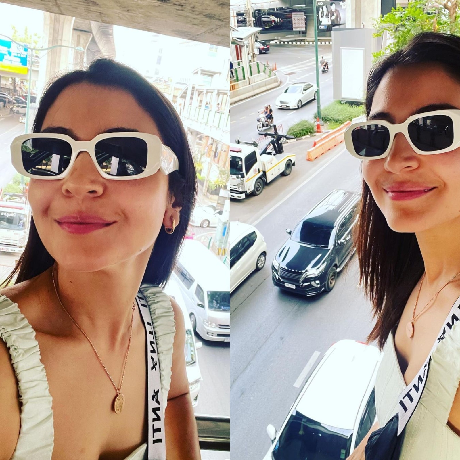 Anushka Sharma flies out of Mumbai in a slouchy T-shirt, jeans and Louis  Vuitton bag | VOGUE India