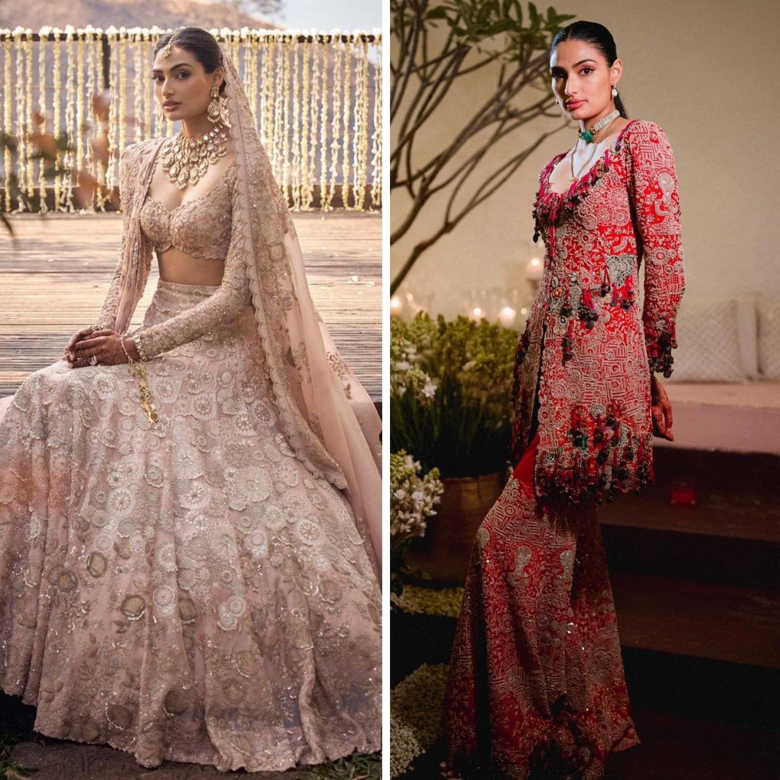 athiya shetty wedding looks