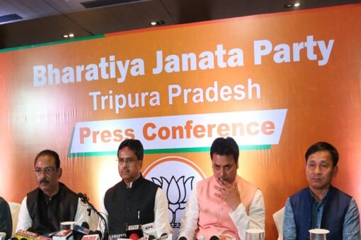 It was the alliance with the IPFT that helped the BJP-led NDA to sweep the tribal belt in the 2018 assembly seats. (Twitter/DrManikSaha2)