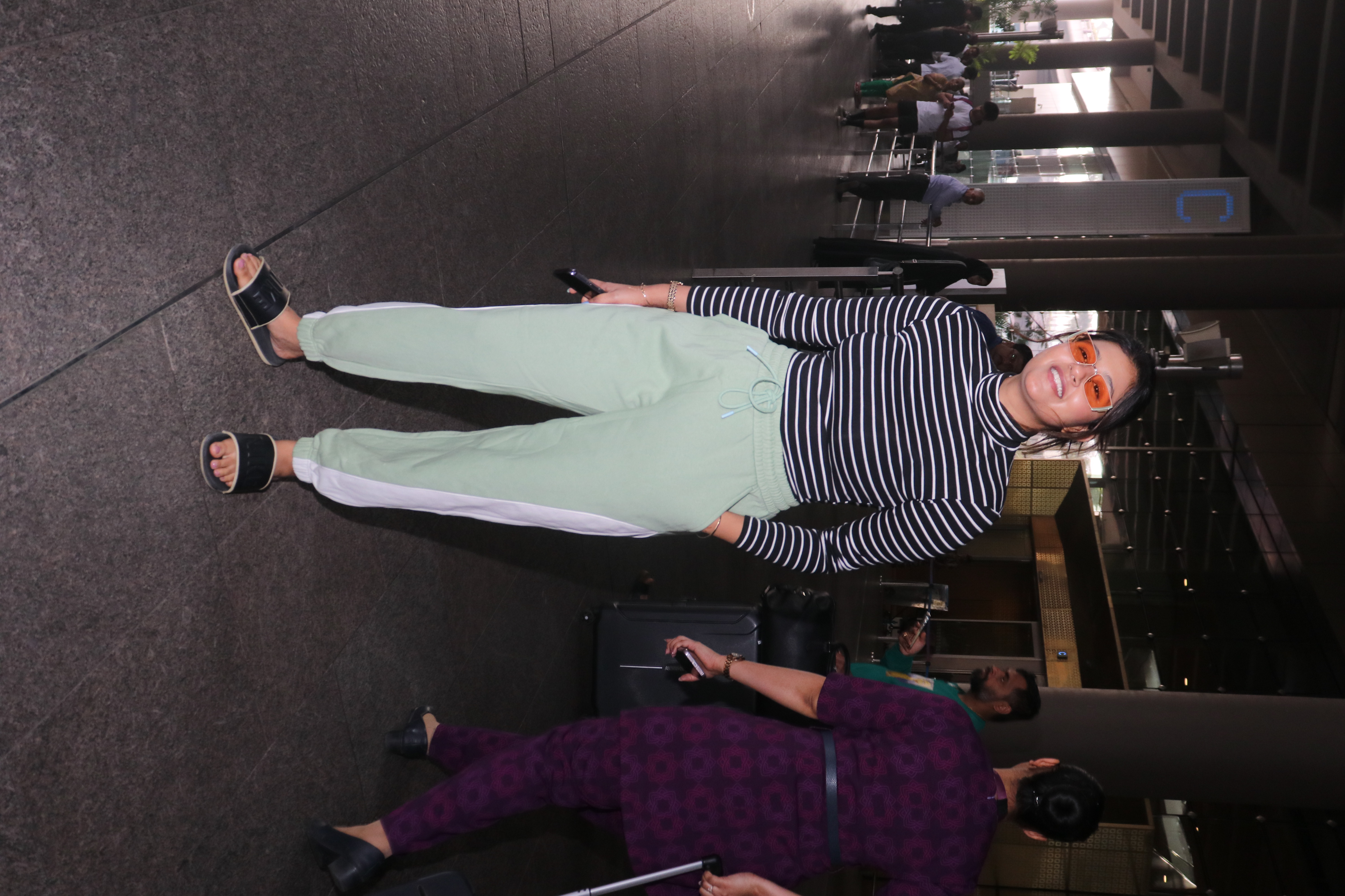 Anjali Arora seen at the airport.