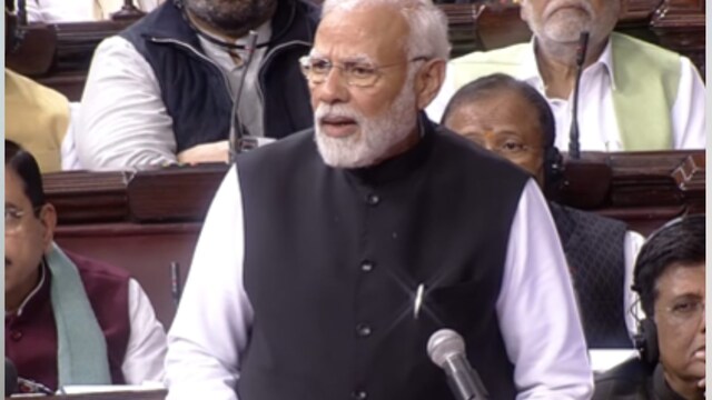PM Modi Tears Into Congress in Rajya Sabha Speech, Takes On Dynasty ...