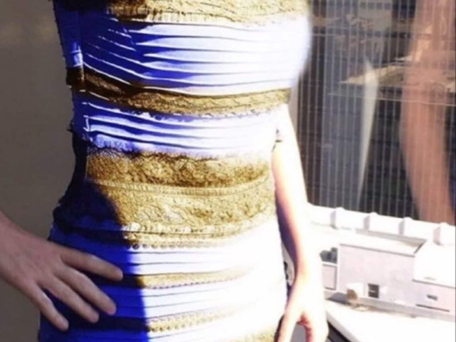 Kim Kardashian jumps on the optical illusion dress trend