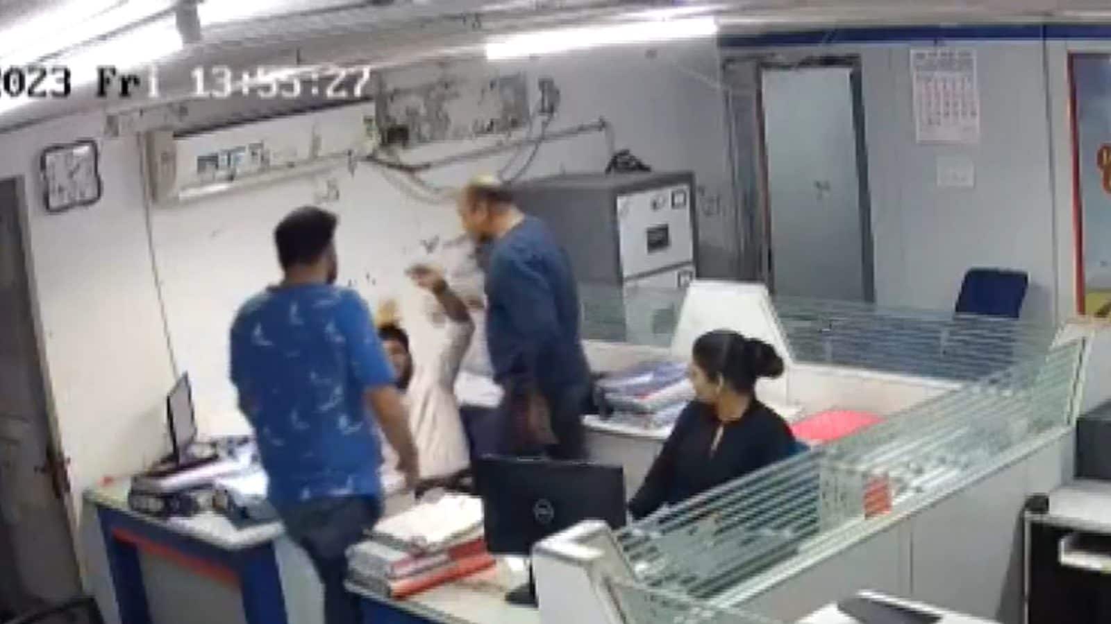 On Cam Customer Thrashes Bank Employee Over Loan Issue in Gujarat's
