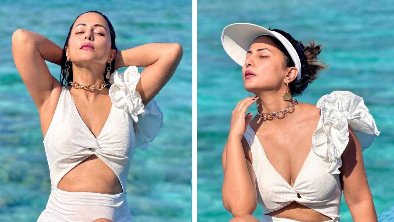 Hina Khan Oozes Oomph In White Cutout Swimsuit, Check Out The Diva’s Sexiest Bikini And Monokini Looks In These Pics