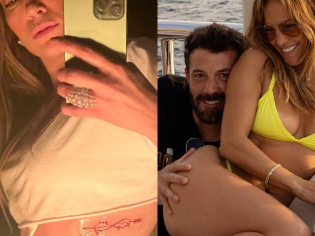 Jennifer Lopez and Ben Affleck get matching tattoos. 