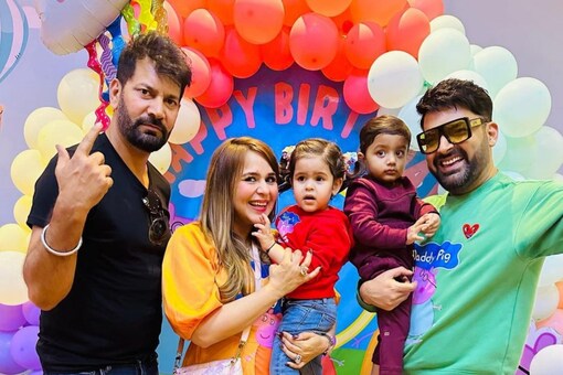 Kapil Sharma throws lavish birthday bash for son Trishaan.
