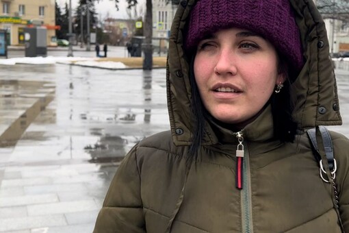 Mariia, a resident of Kharkiv, says no one in Ukraine wants to be Russian and even though everyone speaks Russian in the city, they want Ukraine to emerge victorious (Image: Sanjay Suri/CNN-News18)