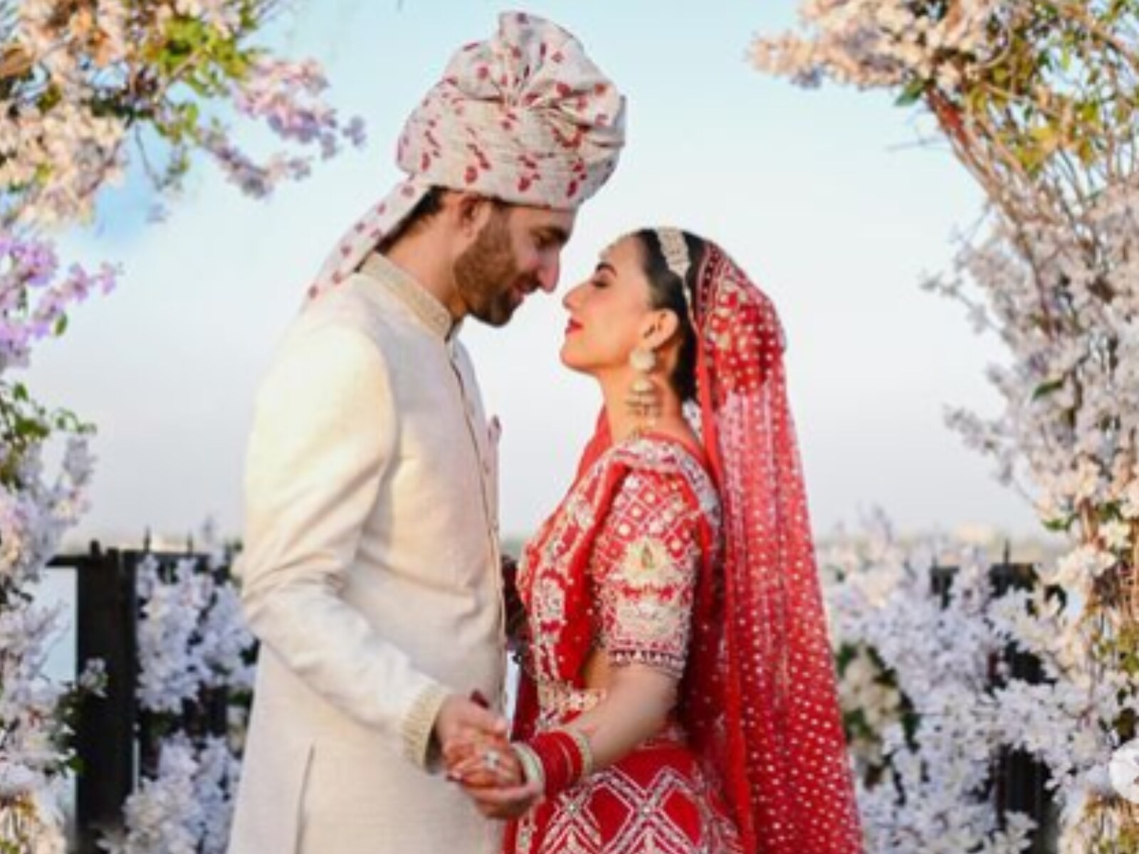 ushna shah wedding dress designer Disgusted': Pakistani actress responds to being trolled for her  Indian-style wedding dress