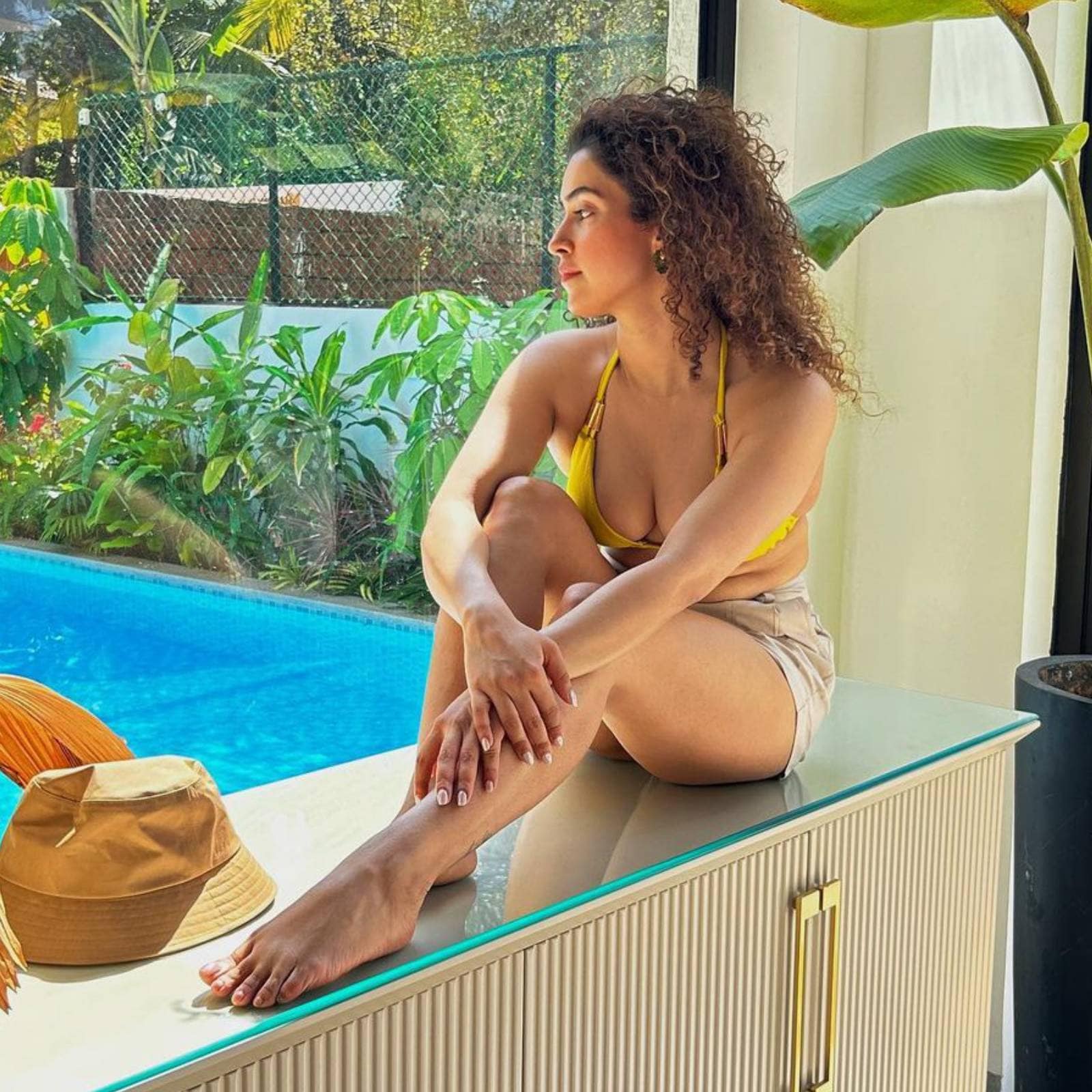 Sanya Malhotra Sex - Sanya Malhotra Soars Mercury Levels In Bright Yellow Bikini, Check Out The  Diva's Hot And Sexy Swimwear Looks - News18