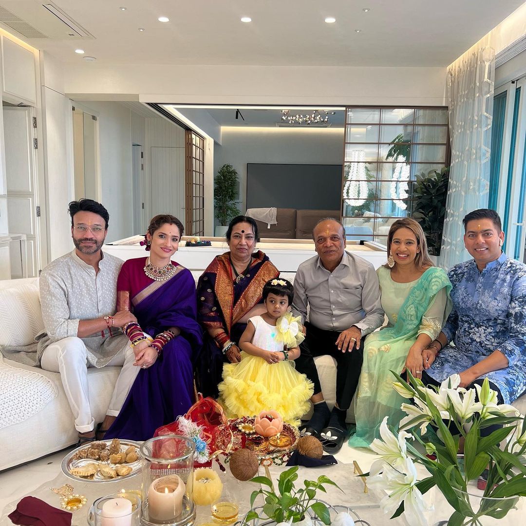 Ankita Lokhande's house is all-white. The expansive space accommodates the actress, her husband and her in-laws.