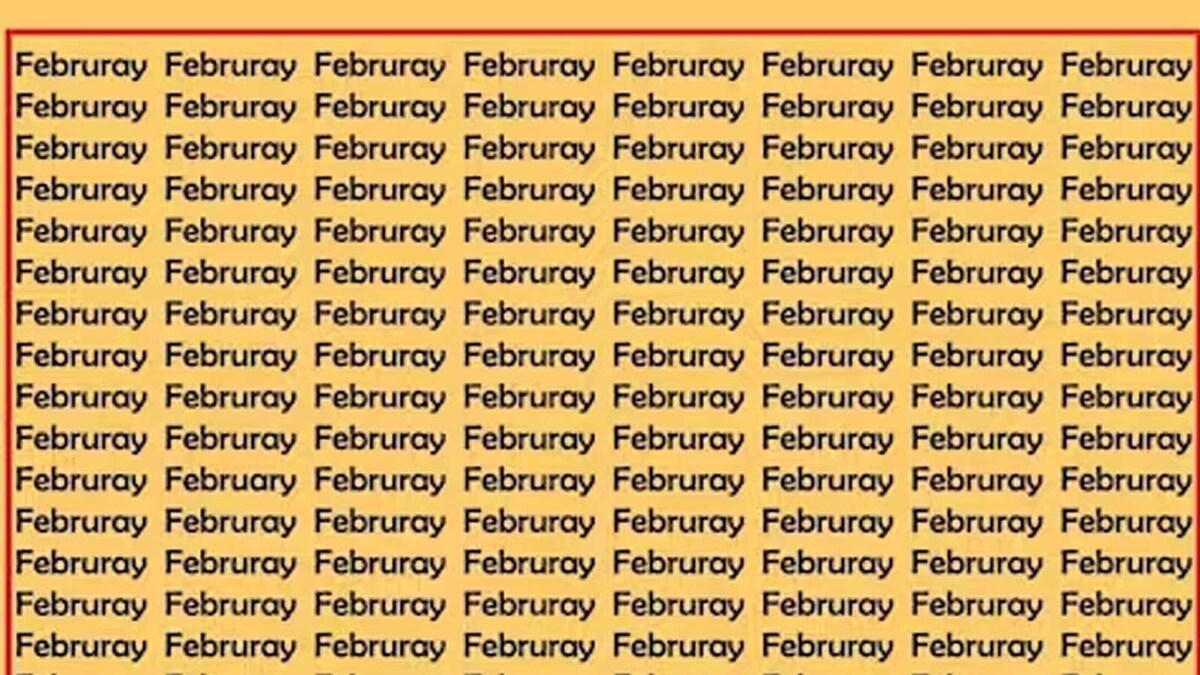 Optical Illusion: Find The Correct Spelling Of 'February'; You Have 8 Seconds