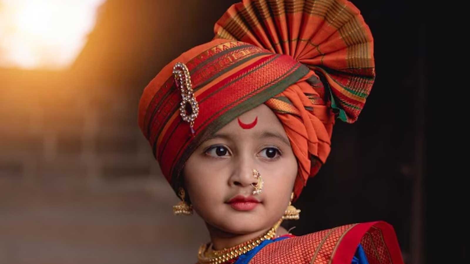 Marathi traditional dress on sale for baby girl