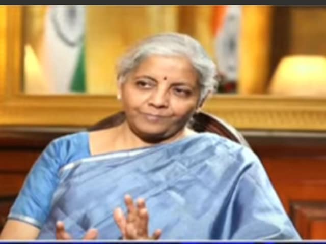 Finance Minister Nirmala Sitharaman speaks to Network18's Group Editor-in-Chief Rahul Joshi in an exclusive interview on Friday. (Image: News18)