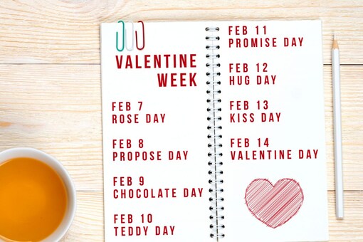 VALENTINE WEEK CALENDAR: Lovebirds all around will observe Rose Day, Propose Day, Chocolate Day, Teddy Day, Promise Day, Hug Day, and Kiss Day building up to Valentine's Day. (Image: Shutterstock)