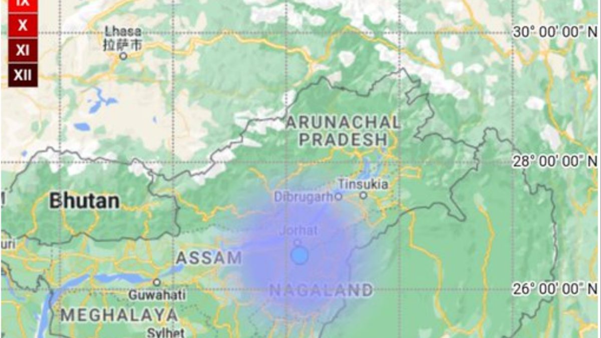 3.6 Magnitude Earthquake Jolts Assam’s Jorhat city