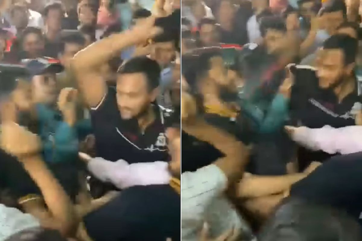 Watch: Bangladesh Captain Shakib Al Hasan Loses Calm, Hits Fan With Cap in a Viral Video