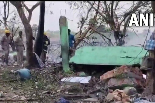 Six dead, several injured in an explosion at a firecracker warehouse in Kuruvimalai village. (Image: ANI)
