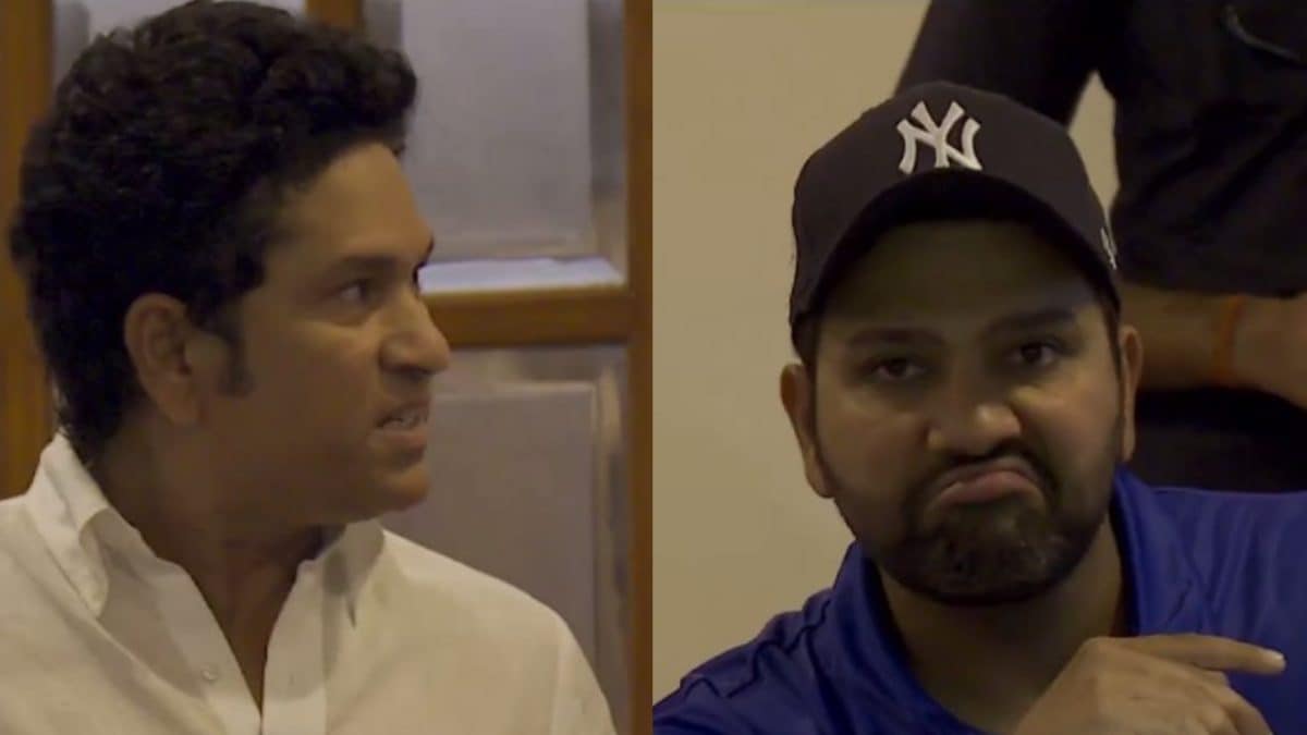 WATCH: Sachin Tendulkar, Rohit Sharma and Other MI’s Men Players Support Harmanpreet Kaur and Co at Brabourne Stadium in WPL Final