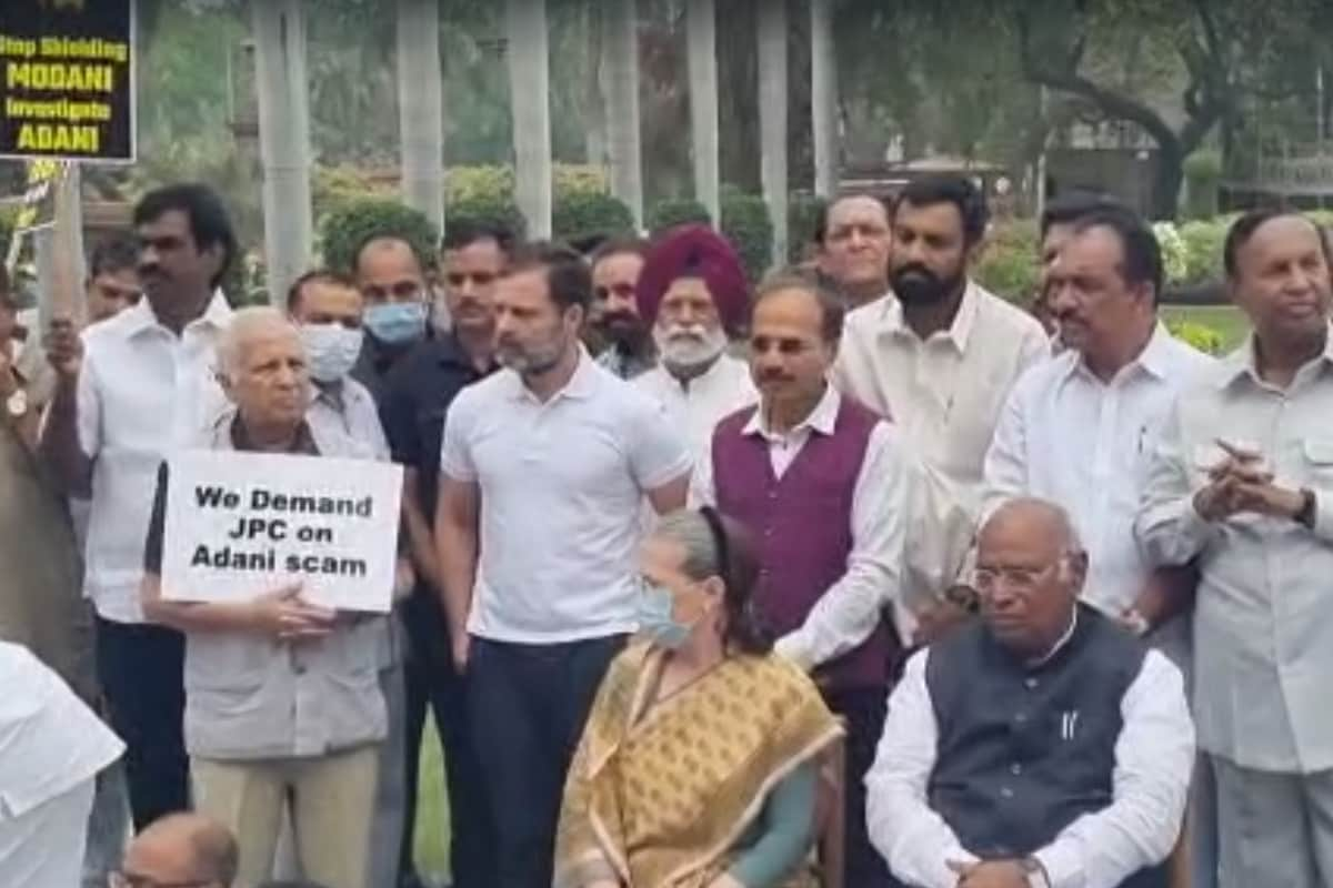 Gandhis Part of Oppn 'Adani Row' Stir Outside Parl; Privilege Motion Moved Against Modi