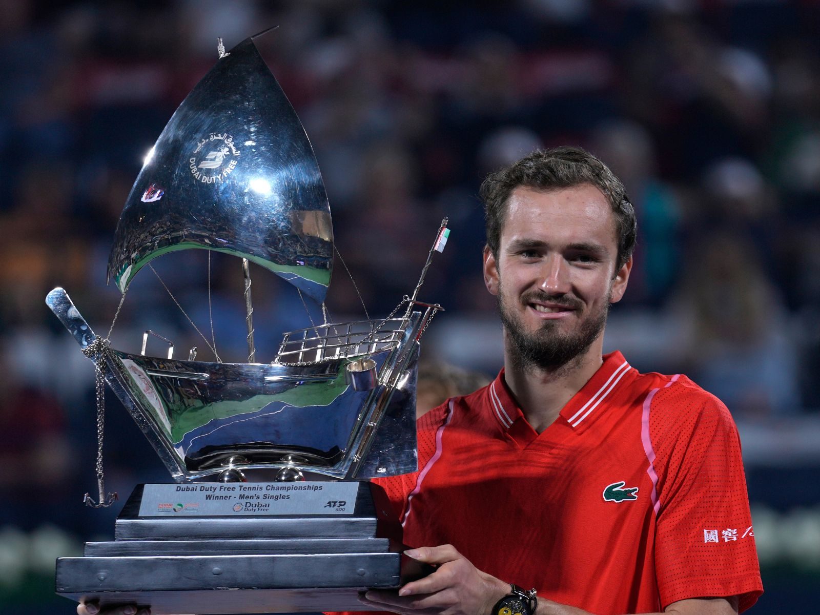 Daniil Medvedev beats Andrey Rublev in Dubai for hard-court hat-trick