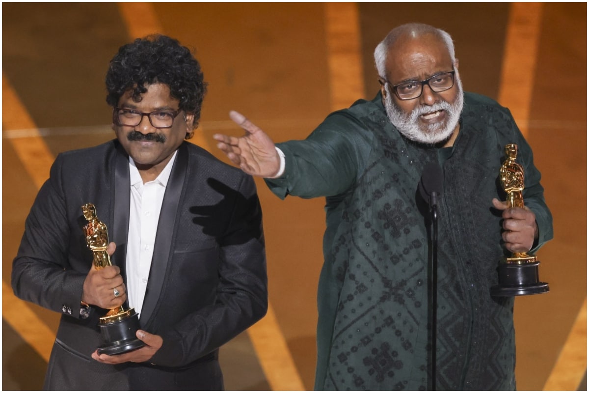 Rajamouli and Keeravani, who reached Hyderabad after receiving the Oscars, received a warm welcome