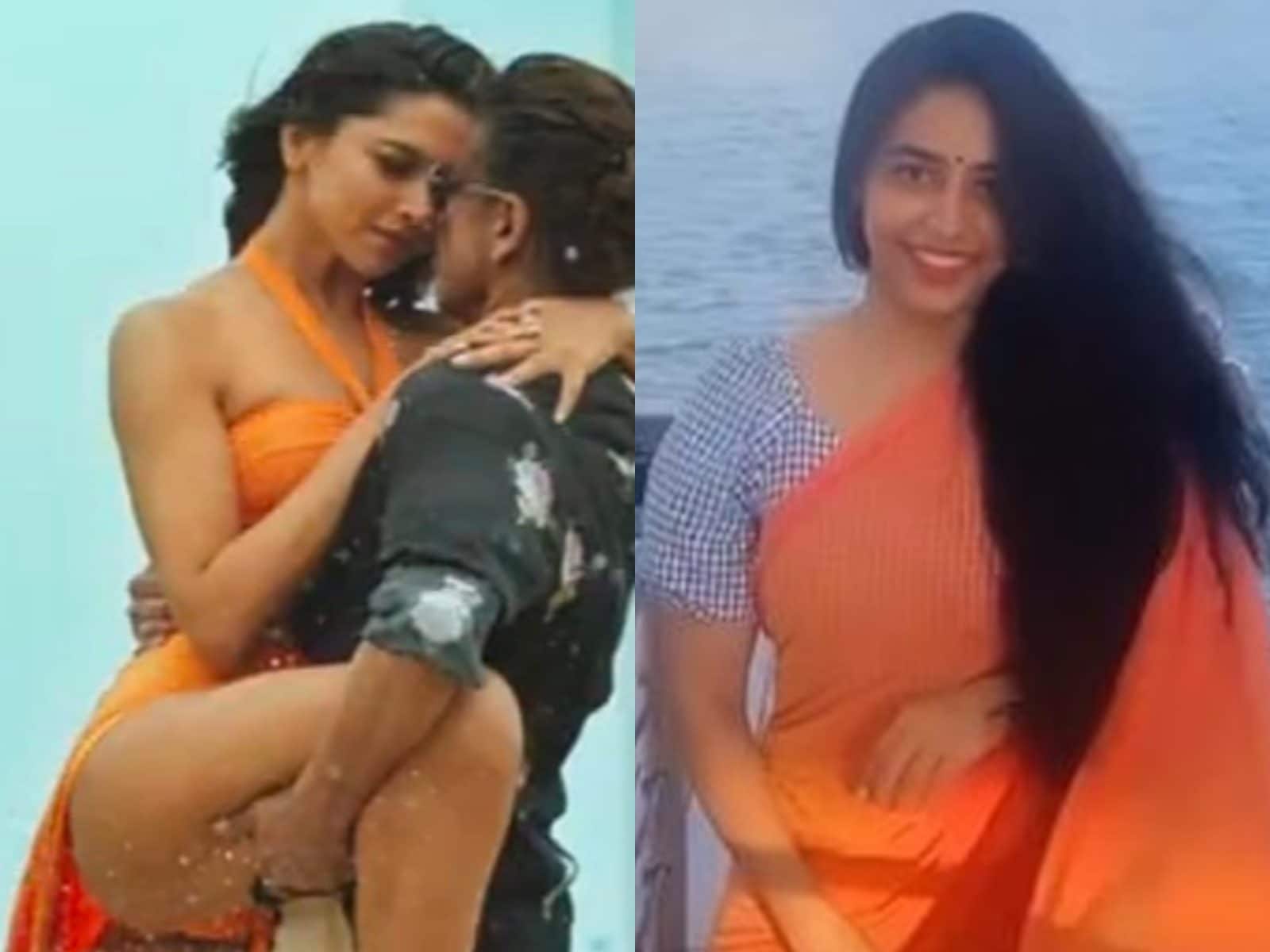 Gowda Hot Sex - After Deepika Padukone's 'Saffron' Bikini, Kantara Star Sapthami Gowda's  'Saffron Saree' Is Breaking Internet - News18