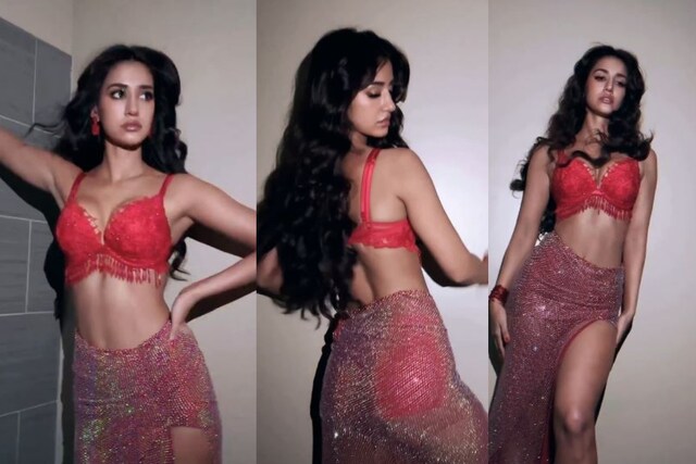 Disha Patani Raises Mercury in Hot Glittery Bralette And Matching Saree, Pragativadi