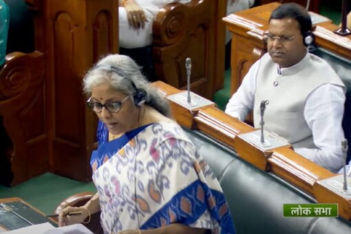 Finance Minister Nirmala Sitharaman in Lok Sabha on Friday.