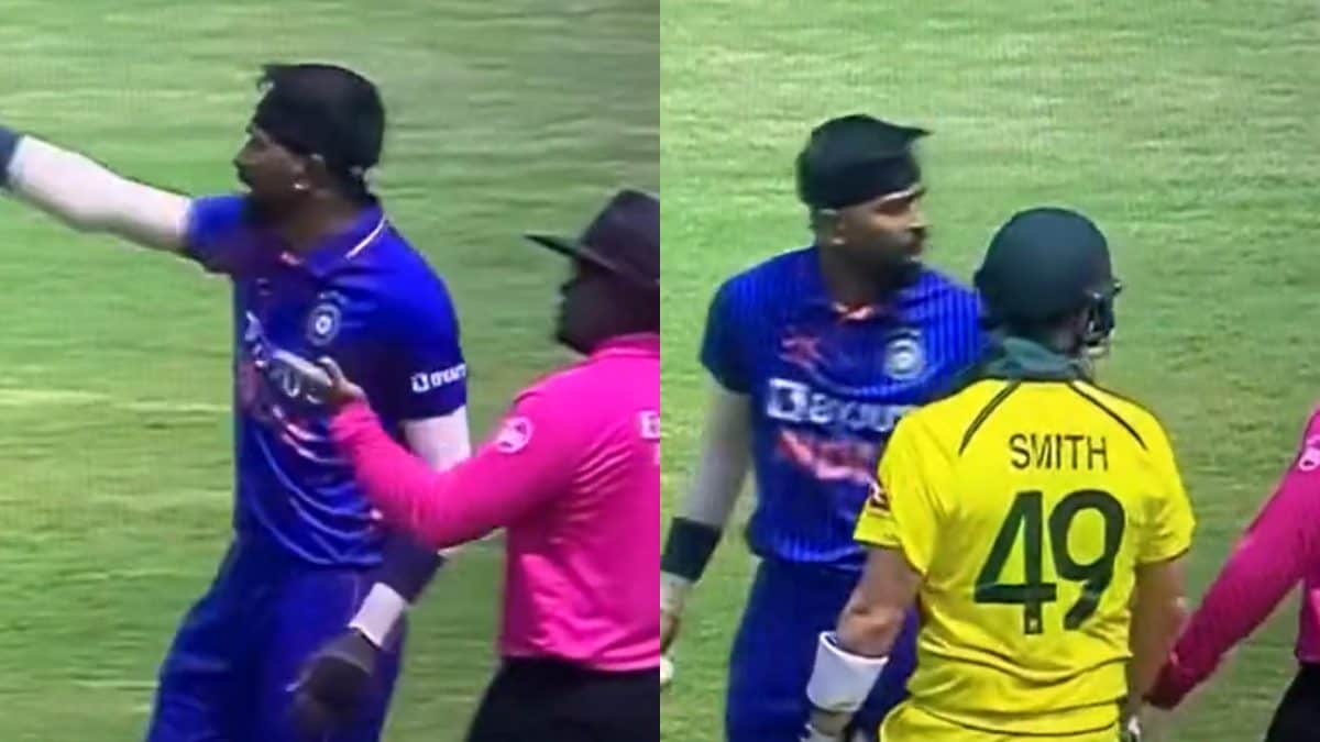 Hardik Pandya Fumes After Being Stopped In His Run-Up By Mitchell Marsh, Watch
